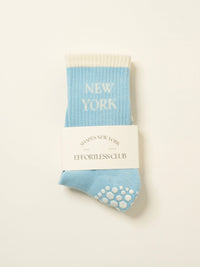 New York Blue Grip Socks