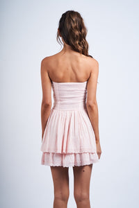 Shawn Pink Tiered Mini Dress