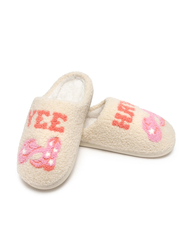 Yee Haw Pink Slippers