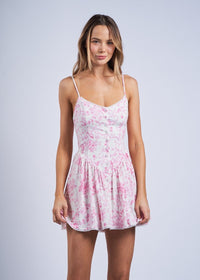 Kara Pink Ribbon Mini Dress