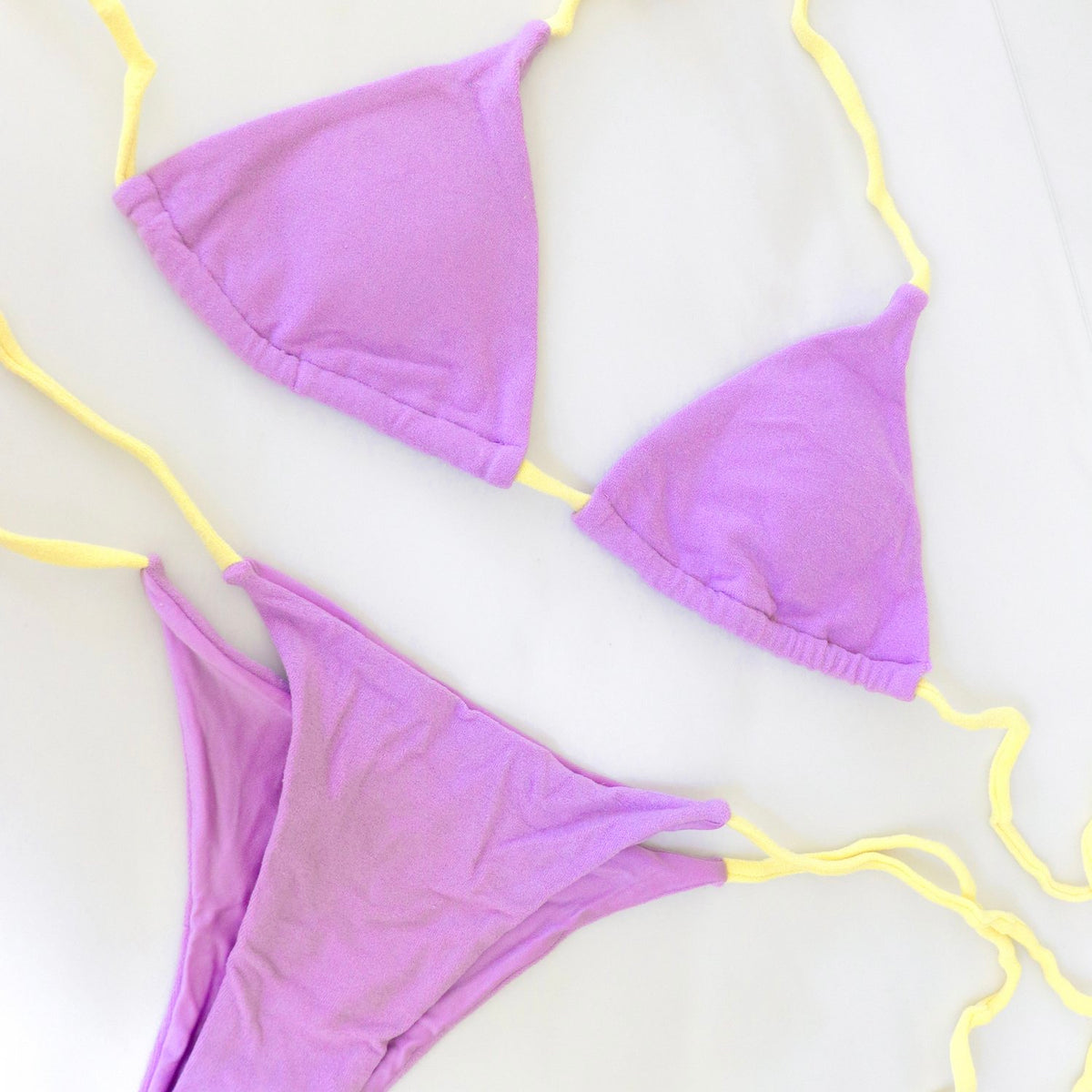 Mina Purple Terry Bikini Set
