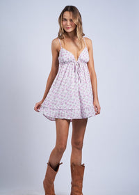 Rylie Magenta Floral Mini Dress