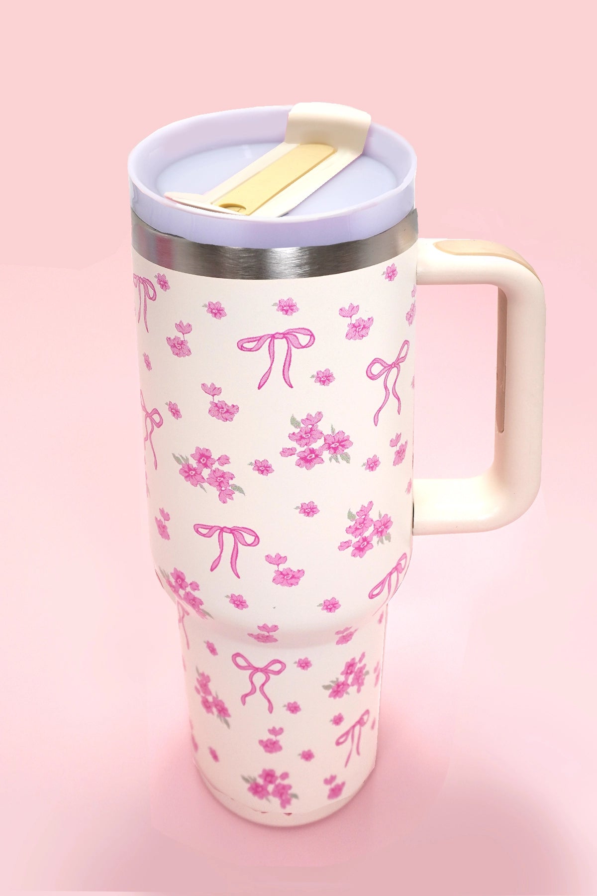 Pink Bows and Florals Tumbler