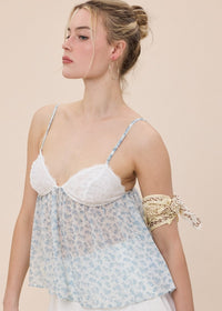 Marsha Blue Lace Cami Top