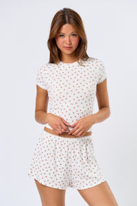 Laurel Ditsy Short Sleeve Top
