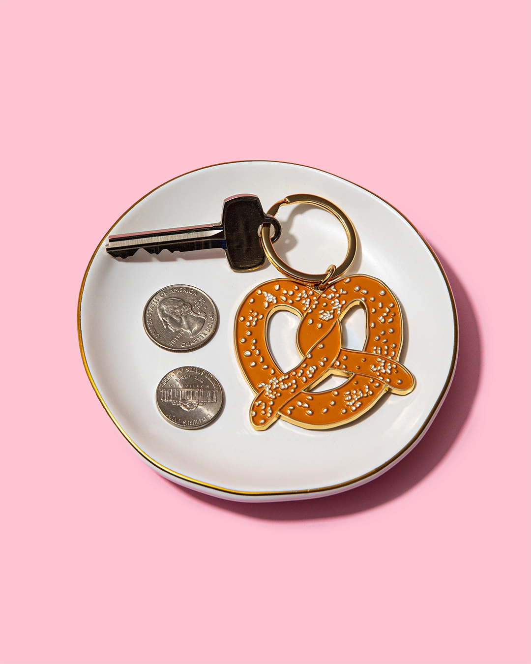 Soft Pretzel Keychain
