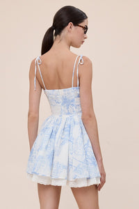 Haley Light Blue Tie Dress