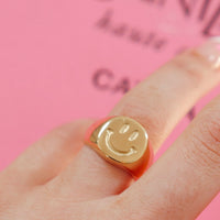 Gold Smiley Ring