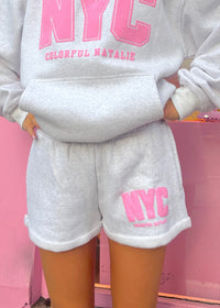 NYC Ash Pink Sweat Shorts