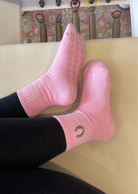 Horseshoe Pink Grip Socks