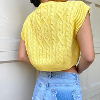 Nora Yellow Crop Sweater