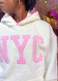 Preorder: Pink Skies Embroidered NYC Hoodie