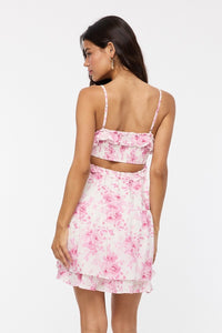 Lester Pink Floral Mini Dress