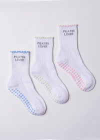 Pilates Lover Pink Grip Socks