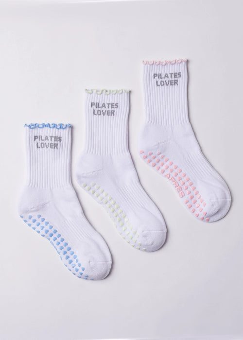Pilates Lover Pink Grip Socks