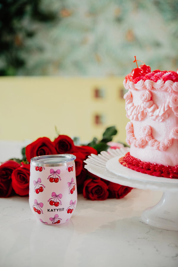Pink Cherries and Bows Tumbler