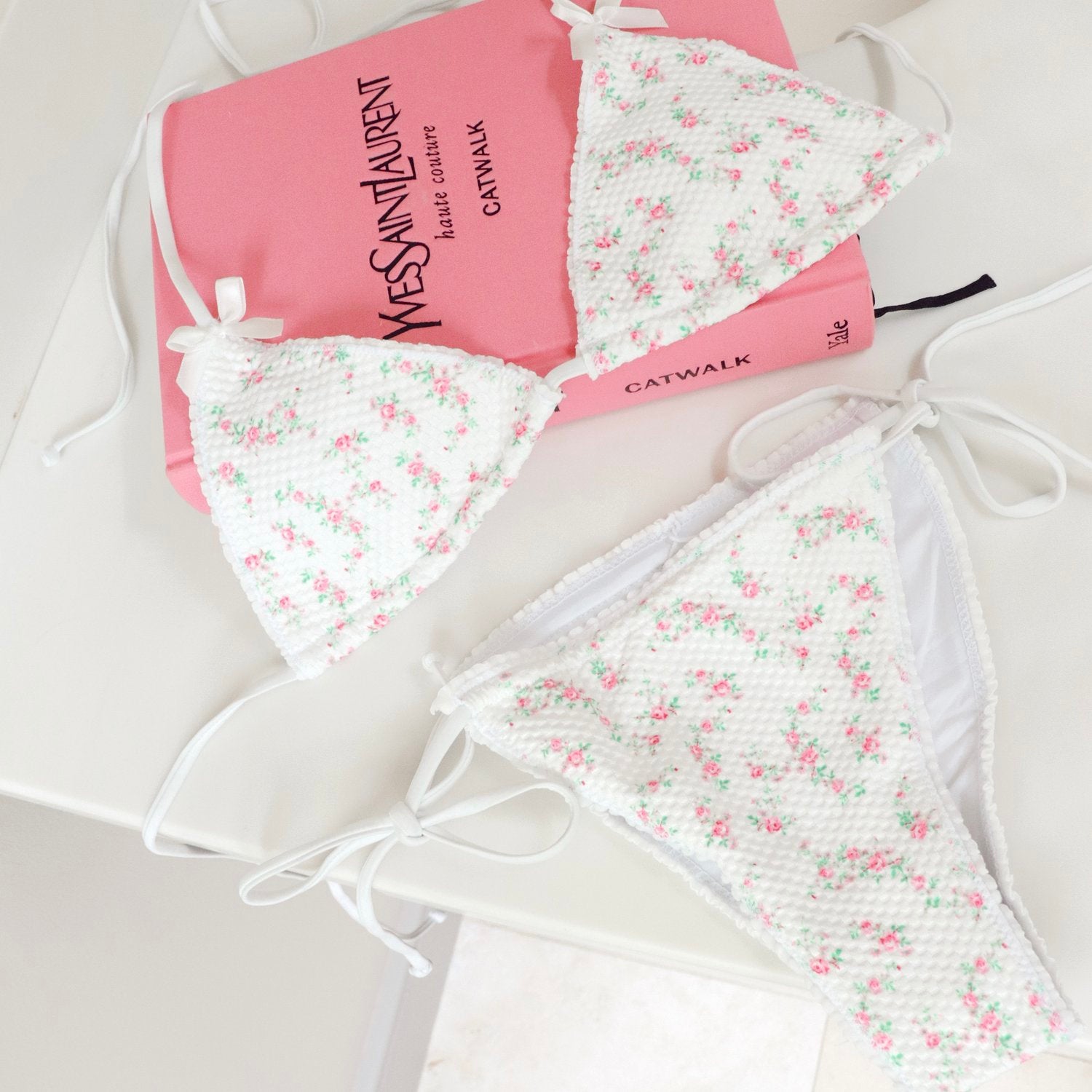 Pink store floral bikini