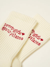 Pretty Girls Red Grip Socks