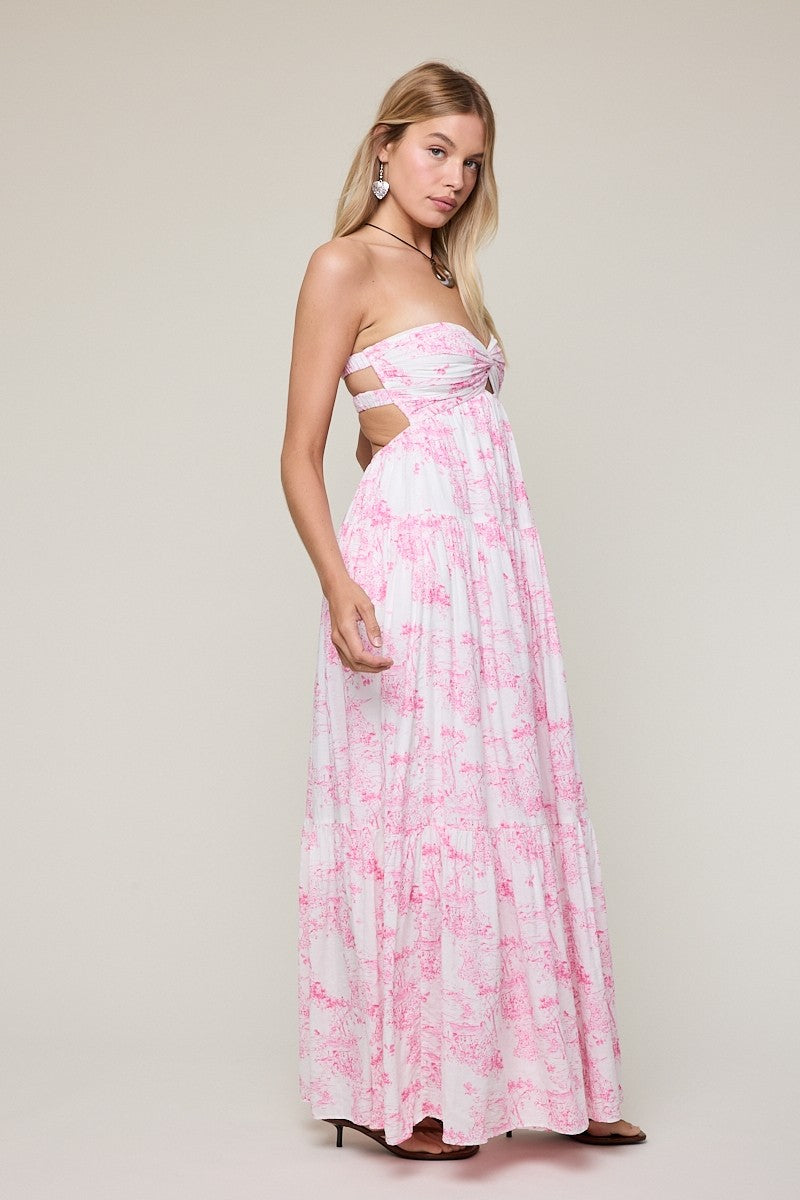 Marielle Pink Maxi Dress