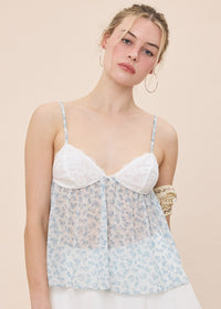 Marsha Blue Lace Cami Top