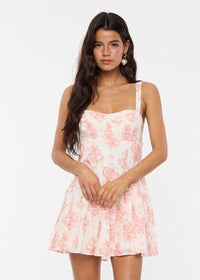 Indi Orange Floral Mini Dress