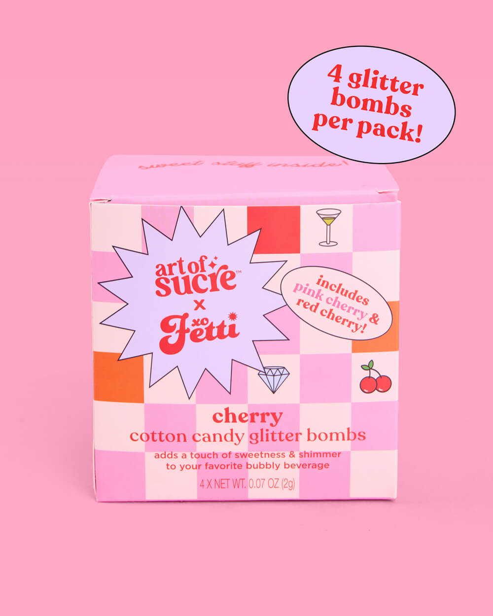 Cherry Pink Glitter Bomb