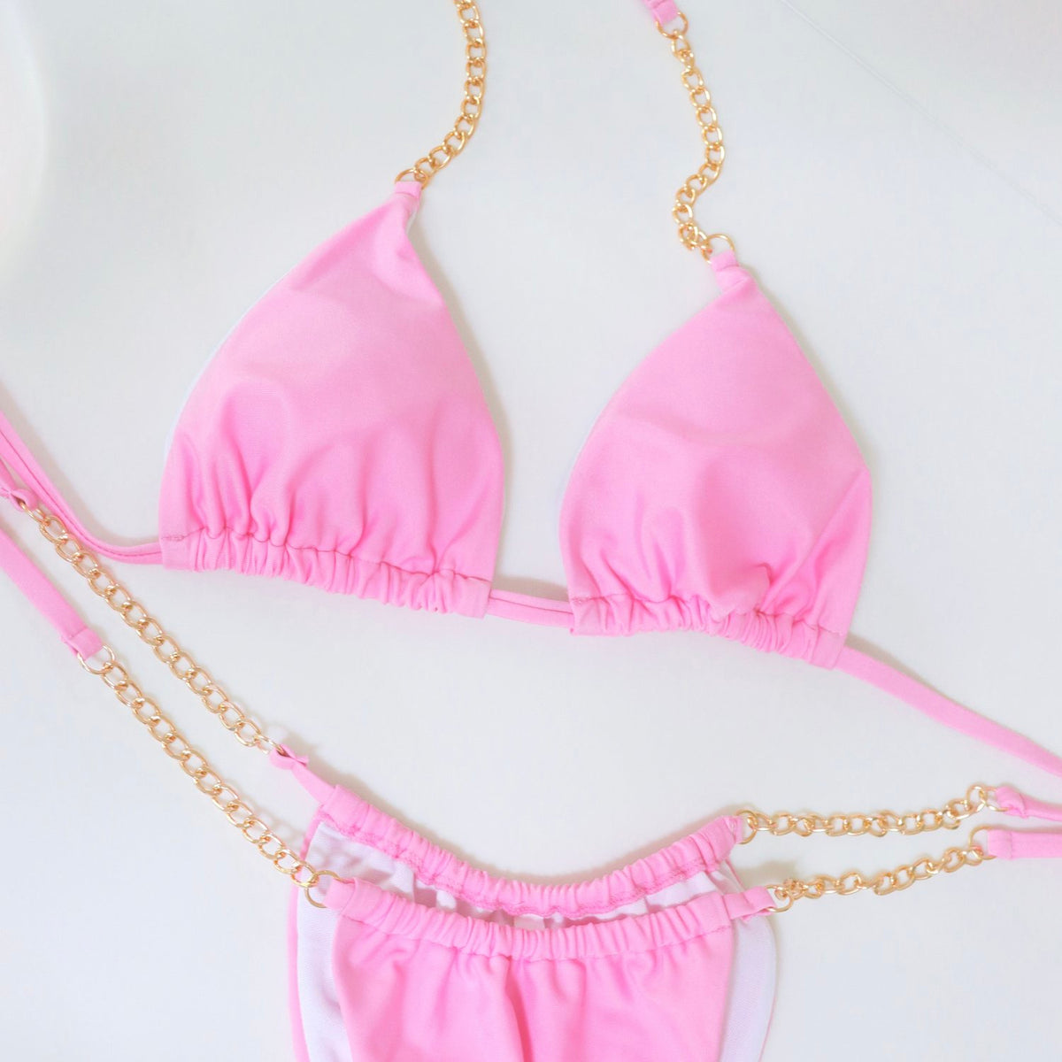 Kenna Pink Chain Bikini Set