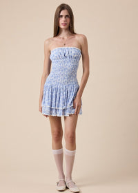 Lexi Blue Tiered Mini Dress