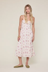 Odette Purple Floral Midi Dress
