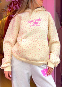 New York City Yellow Floral Hoodie