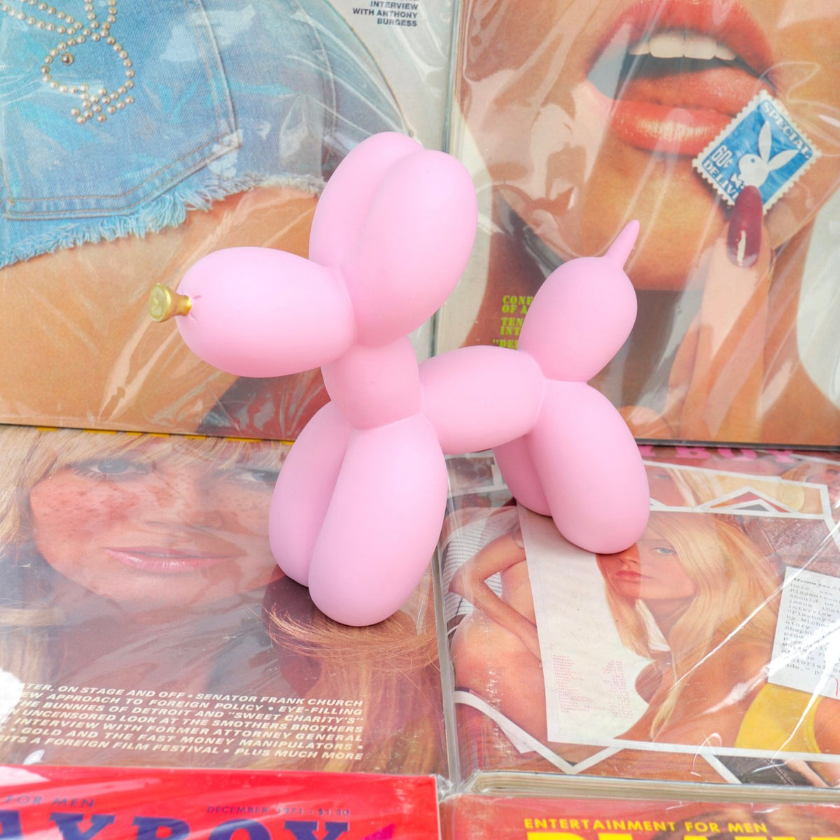 Pink Bubblegum Balloon Dog Figure