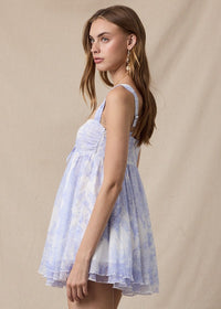 Ronda Lavender Chiffon Mini Dress