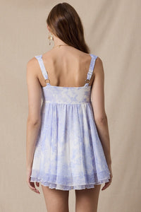 Ronda Lavender Chiffon Mini Dress