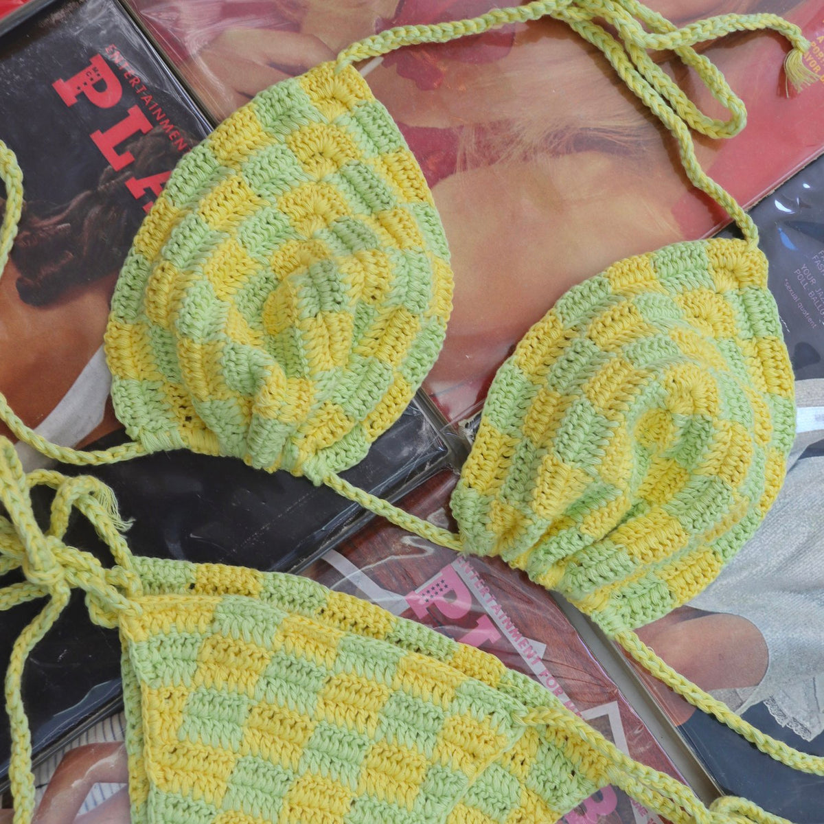 Kia Lemon Crochet Handmade Bikini Set