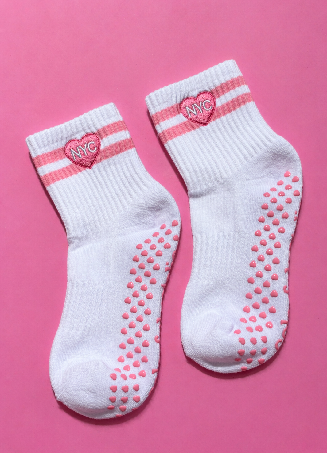 NYC Heart Grip Socks