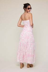 Dom Pink Strapless Maxi Dress