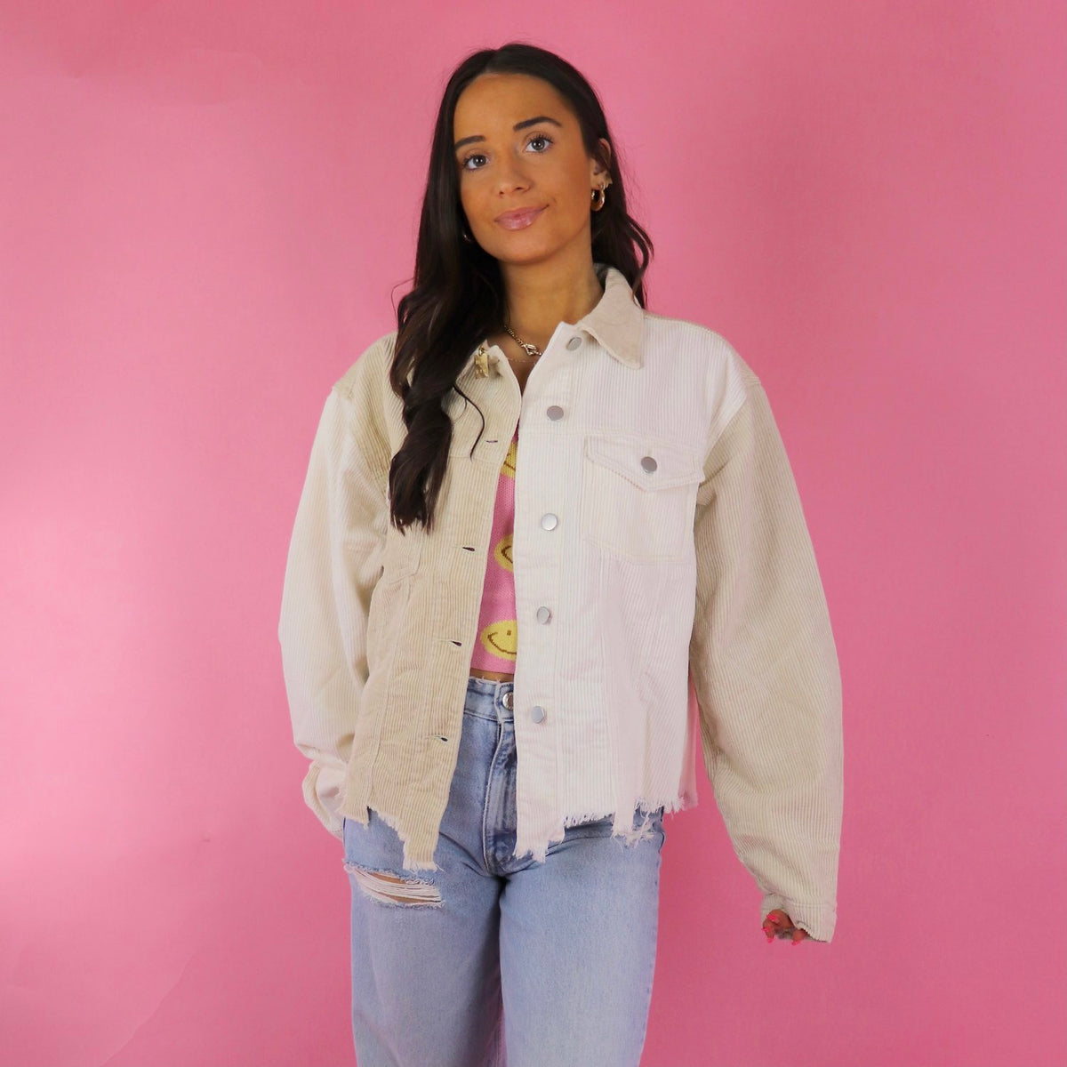 Marissa Two Toned Corduroy Jacket