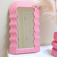 Pink Squiggle Mirror
