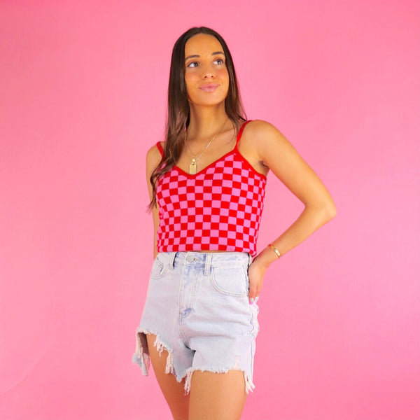 Ella Checkered Tank