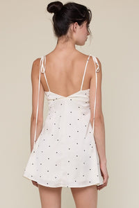 Karly White Polka Dot Mini Dress