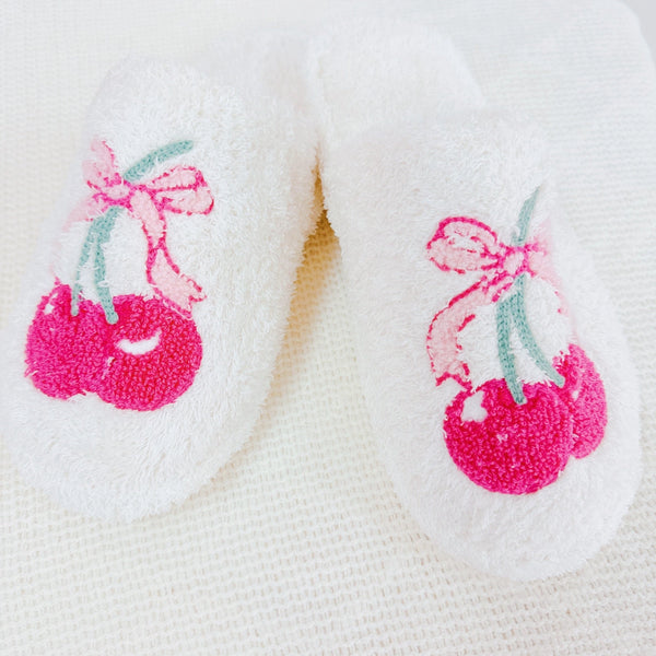 Cherry Bow Slippers