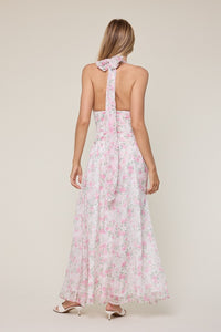 Sparks Fly Pink Tie Maxi Dress