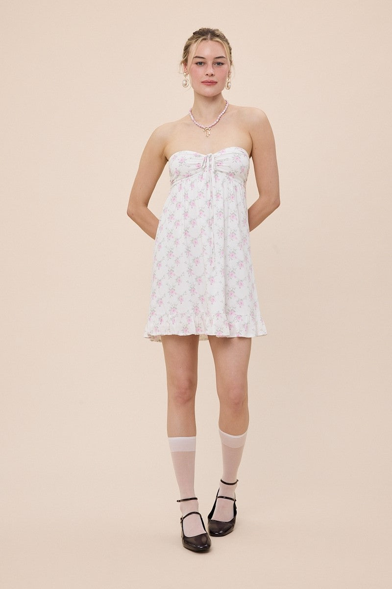 Tammy Pink Floral Mini Dress