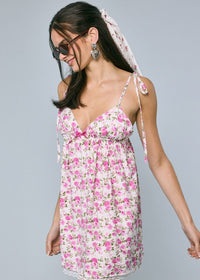 Sweetie Fuchsia Floral Mini Dress
