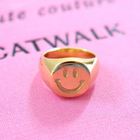 Gold Smiley Ring