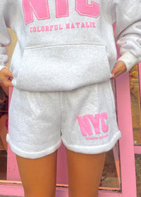 NYC Ash Pink Sweat Shorts