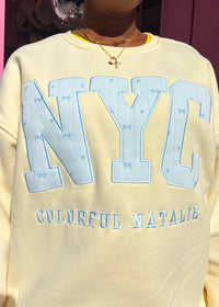 Preorder: Blue Ballerina Embroidered NYC Crewneck