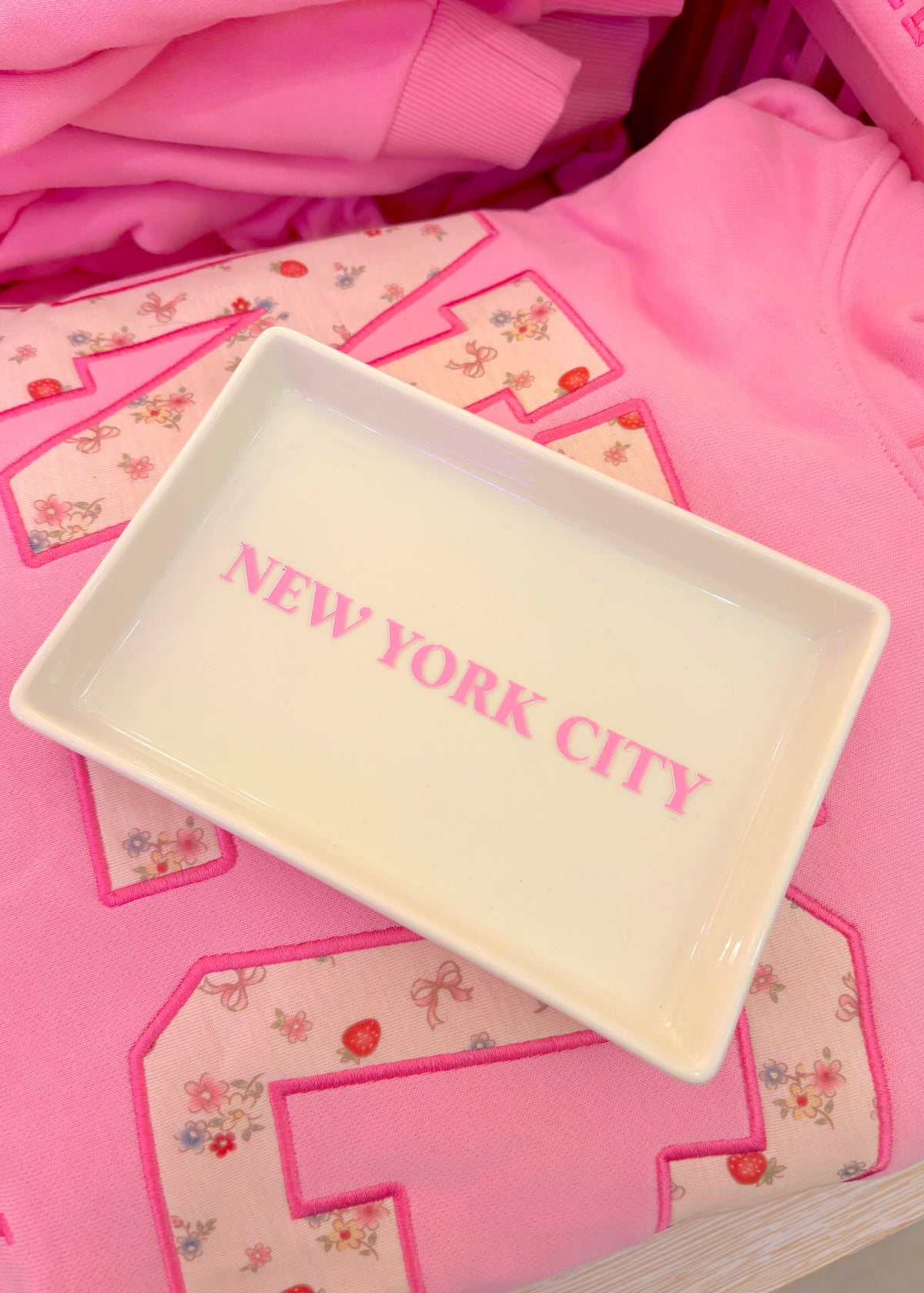 New York City Pink Ceramic Tray