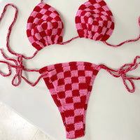 Kia Pink Crochet Handmade Bikini Set