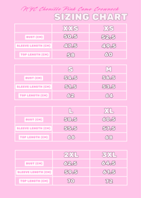 NYC Chenille Pink Camo Crewneck